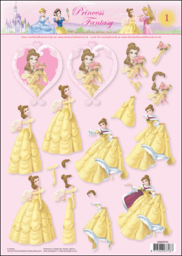 01 Belle 3D Step by Step Decoupage