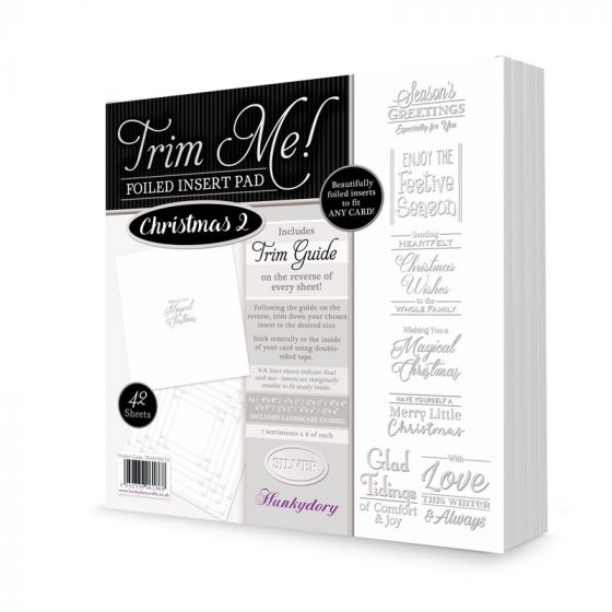 HD Trim Me! Foiled Insert Pad - Christmas 2 Silver