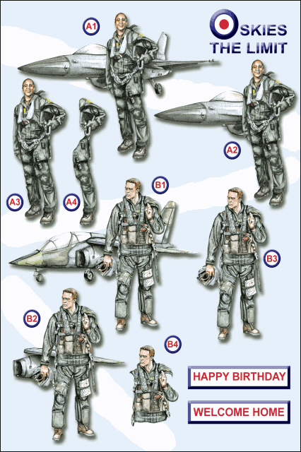 At your Service Air Force 3D DIE CUT Decoupage