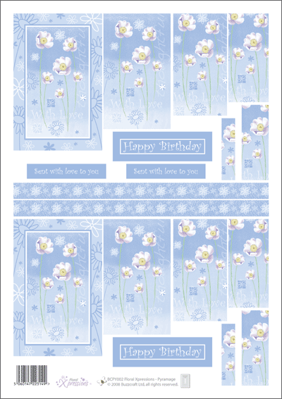 Floral Xpressions A4 Oblong Stackers.181 DIE CUT