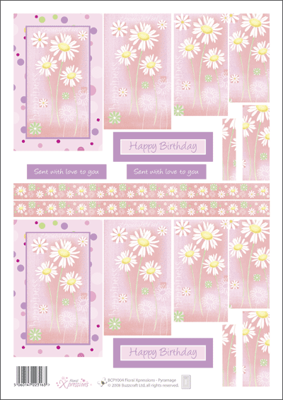 Floral Xpressions A4 Oblong Stackers.183 DIE CUT