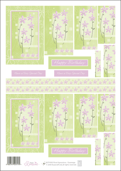 Floral Xpressions A4 Oblong Stackers.184 DIE CUT