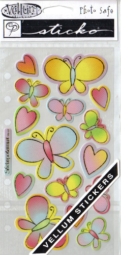 Butterflies Vellum Stickos