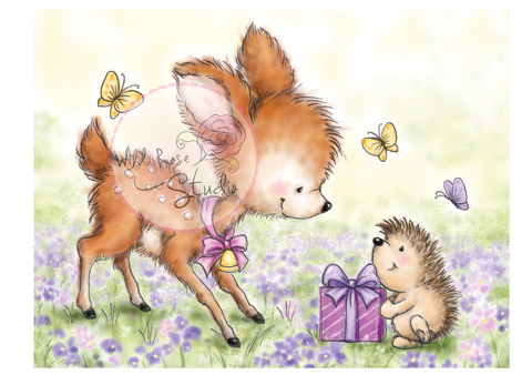 DISCONTINUED WRS Bluebell with Hedgehog Clear Stamp Set