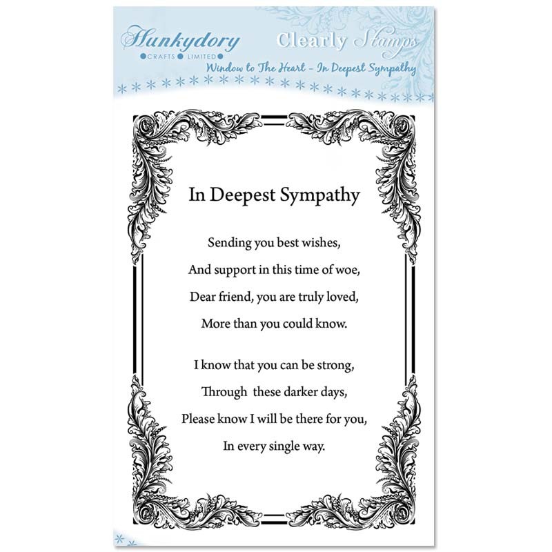 In Deepest Sympathy A6 Clearly Stamps
