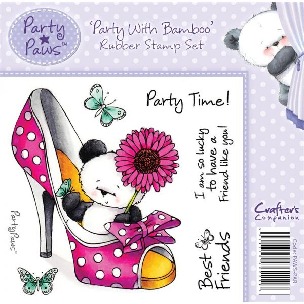 Party Paws - Party With Bamboo Rubber Stamp Set