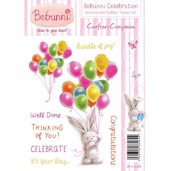 Bebunni Unmounted Rubber Stamp - Bebunni Celebration by Crafter\'