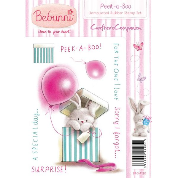 Bebunni Unmounted Rubber Stamp - Peek A Boo by Crafter\'s Compani