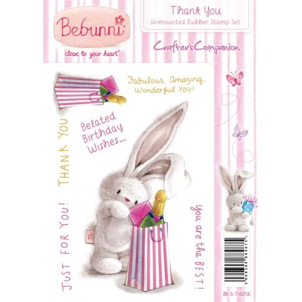 Bebunni Unmounted Rubber Stamp - Thank You by Crafter\'s Companio