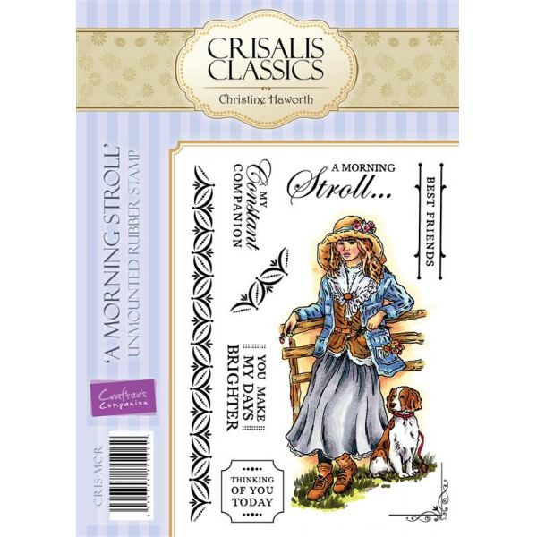 Crisalis Classics Unmounted Rubber Stamp A Morning Stroll