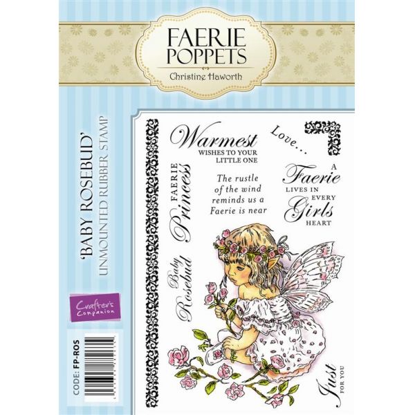 Faerie Poppets Unmounted Rubber Stamp Set - Baby Rosebud