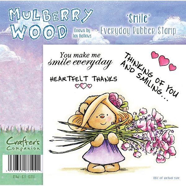 Mulberry Wood - Smile Everyday Rubber Stamp
