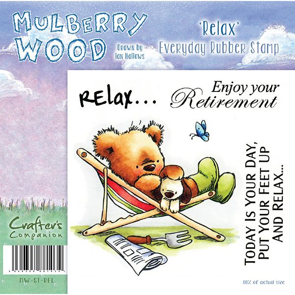 Mulberry Wood - Relax Everyday Rubber Stamp