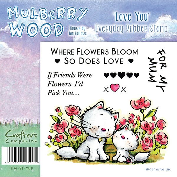 Mulberry Wood - Love You Everyday Rubber Stamp