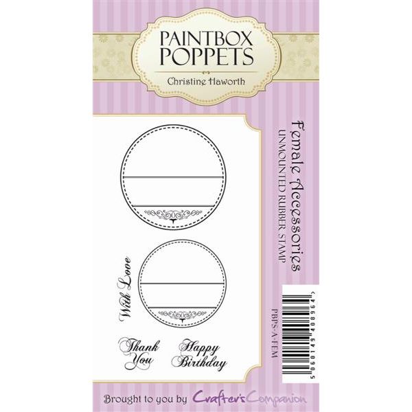 Paintbox Poppets Unmounted Rubber Stamp - Female Accessories
