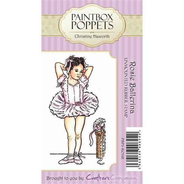 Paintbox Poppets Unmounted Rubber Stamp - Rosie Ballerina