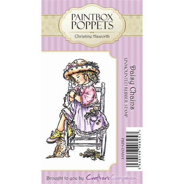 Paintbox Poppets Unmounted Rubber Stamp - Daisy Chains