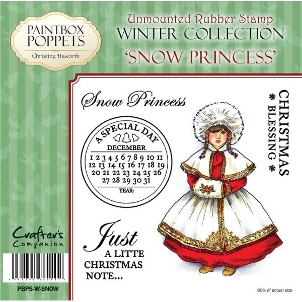 Paintbox Poppets Winter Collection Rubber Stamp - Snow Princess