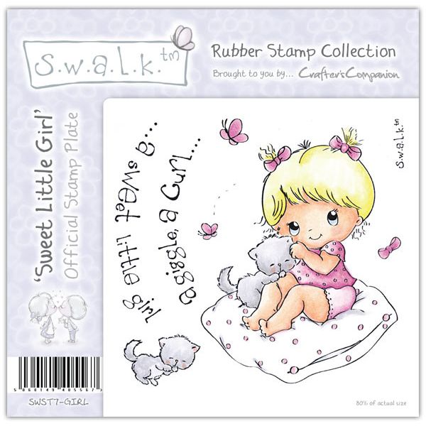 S.W.A.L.K. - Unmounted Rubber Stamp - Sweet Little Girl