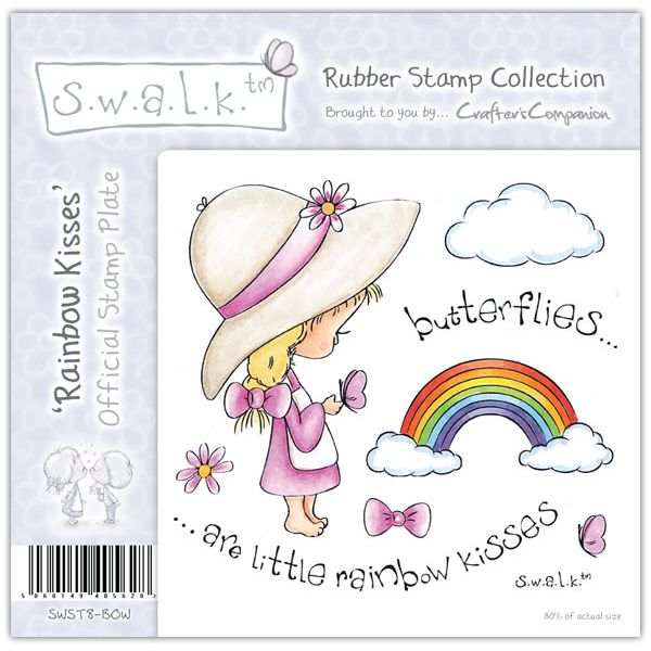 S.W.A.L.K. - Unmounted Rubber Stamp - Rainbow Kisses