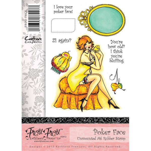 Frou Frou Unmounted Rubber Stamp Set - Poker Face