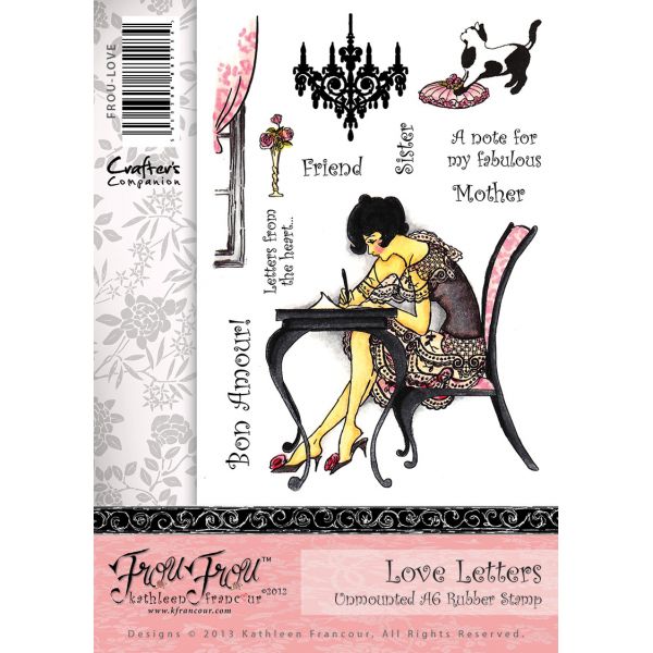 Frou Frou Unmounted Rubber Stamp Set - Love Letters