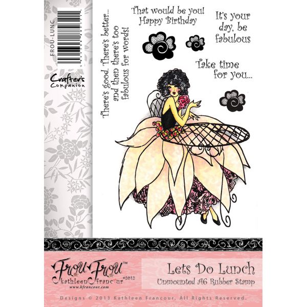 Frou Frou Unmounted Rubber Stamp Set - Lets Do Lunch