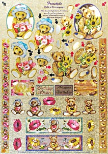 DISCON Freestyle Dufex DIE CUT ~ Teddies & Flowers