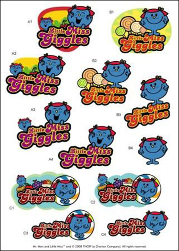 Mr Men DIE CUT Decoupage ~ Little Miss Giggles