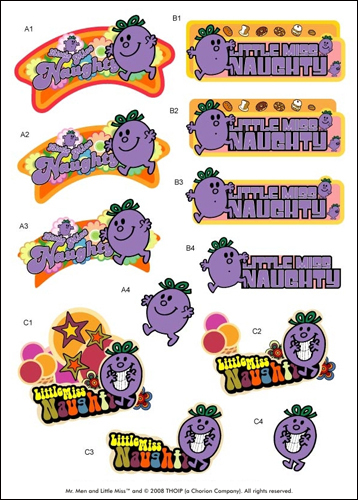 Mr Men DIE CUT Decoupage ~ Little Miss Naughty