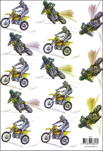 Motorbikes 3D Step by Step Decoupage