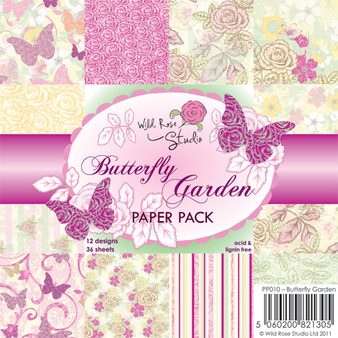 DISCONTINUED WRS Butterfly Garden Papers 6 x 6 Paper Pack