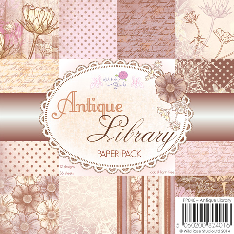 DISCONTINUED WRS Antique Library 6 x 6 Paper Pack