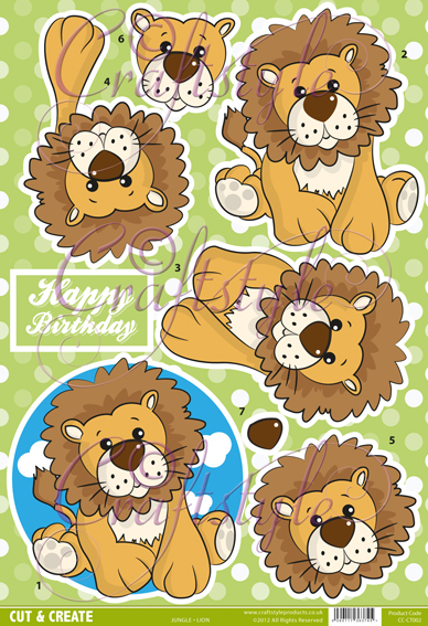 Jungle Topper Decoupage - Lion