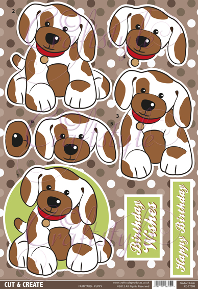 Jungle Topper Decoupage - Puppy