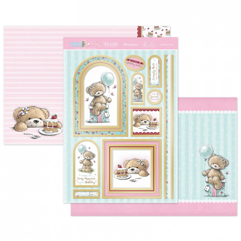 Teddy Loves Birthday Treats Luxury Topper Set