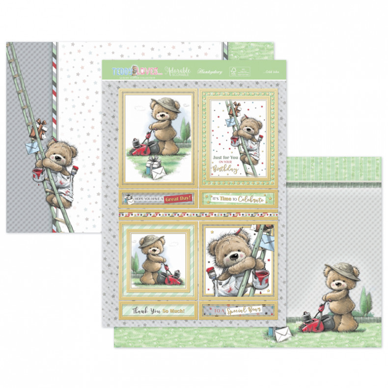 Teddy Loves Odd Jobs Luxury Topper Set