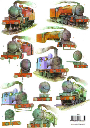Trains 3D Step by Step Decoupage 660