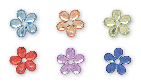 Small Gem Flowers - Assorted, Jacques Crafts